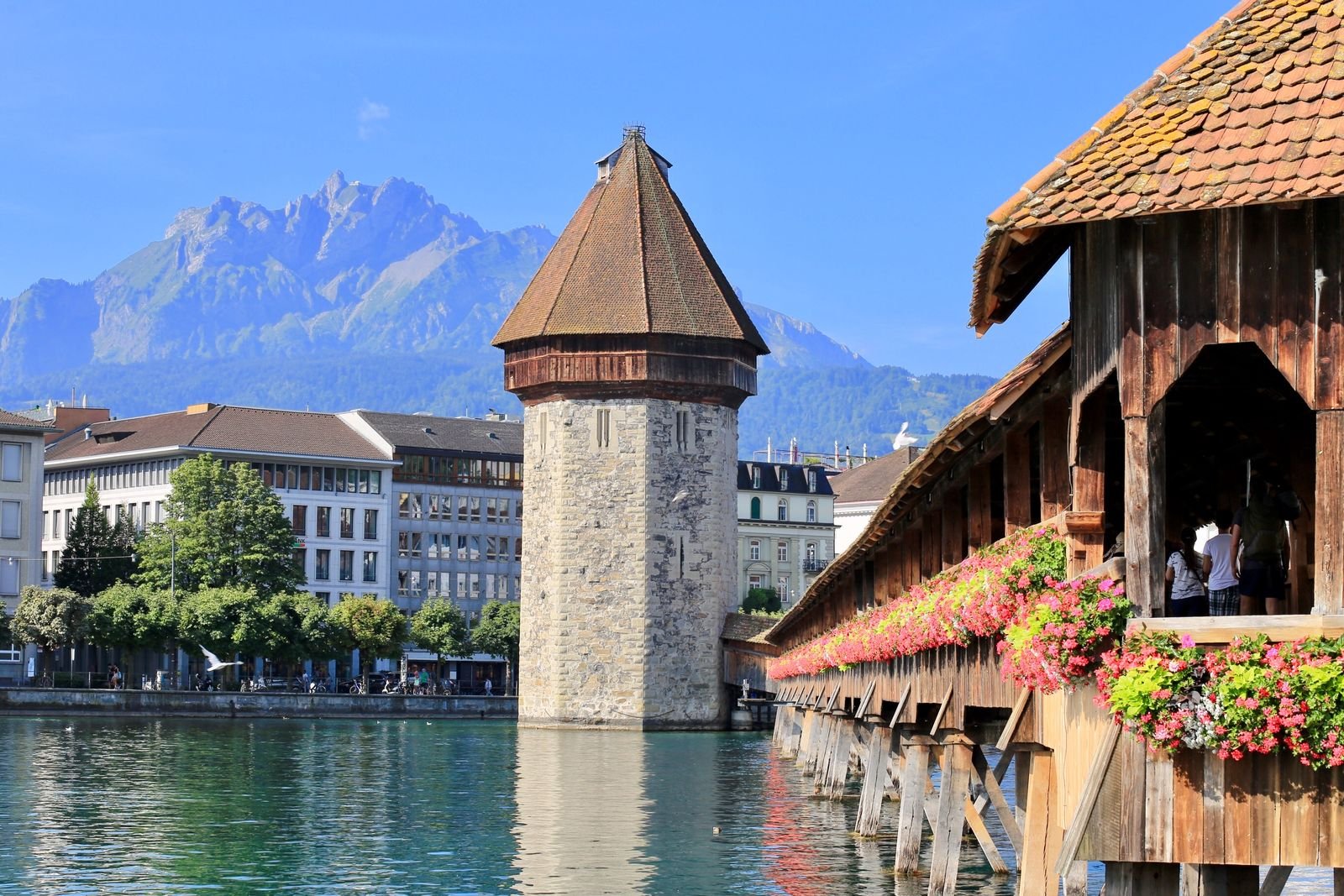 Le pont de la Chapelle à Lucerne